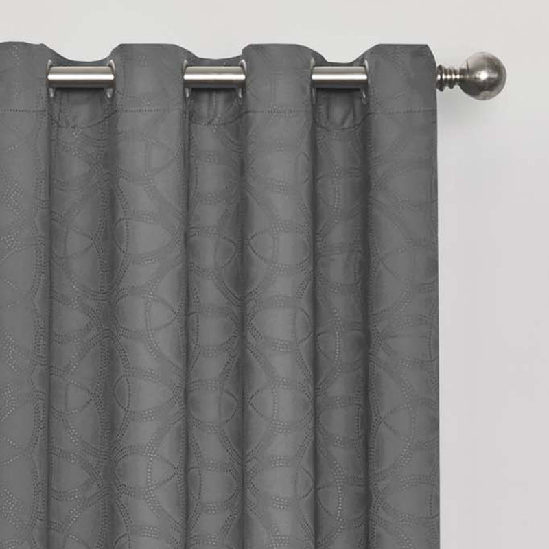 Blackout Curtain Single Panel, Smoke, 108" L