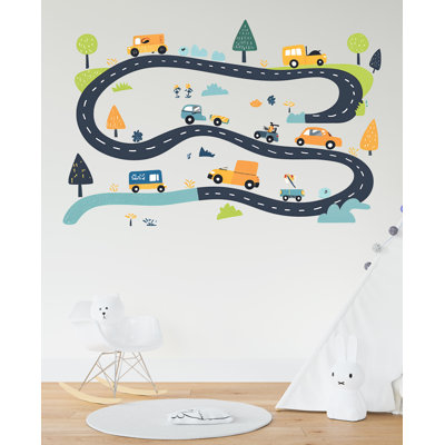 Autocollants en vinyle pour circuit de chambre de bébé, de chambre d'enfant ou de salle de jeux - Décalcomanie en vinyle Creative