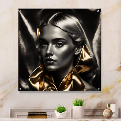 Noir et or Elegance III - mode femme, décoration murale acrylique