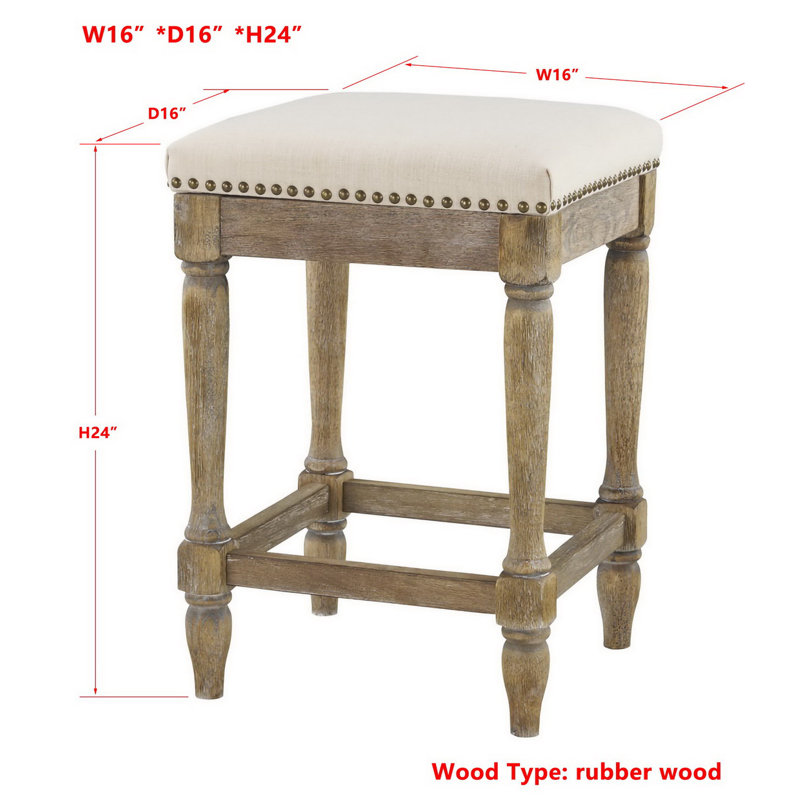 Tabouret Downieville, Beige