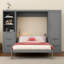 Grand lit escamotable mural avec placard-991827131