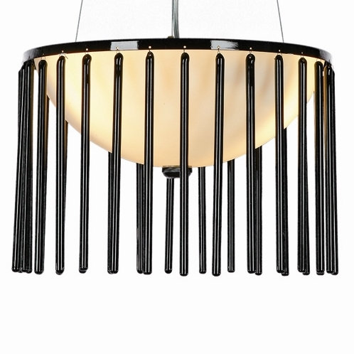 Cage 3 - Light Black Gloss Drum Pendant