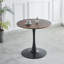 Table de salle à manger ronde, table de salle à manger de cuisine pour 2 à 4 personnes avec plateau en panneau de fibres à densité moyenne et base à piédestal, table de bout Mid-Century-1890639953-1890639958-1890639961