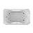 Marineo™ Chromatherapy 66" x 42" Drop in Combination Bathtub-40093887