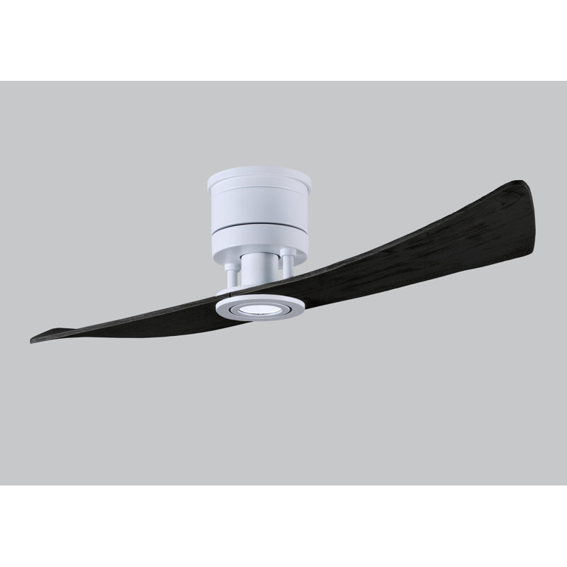 Lindsay 52'' Ceiling Fan with LED Lights, Matte White, Matte Black