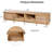 79" Rattan TV Stand for 85" TVs, Modern Farmhouse Console, Solid-Wood Legs, Cable Holes-360594274