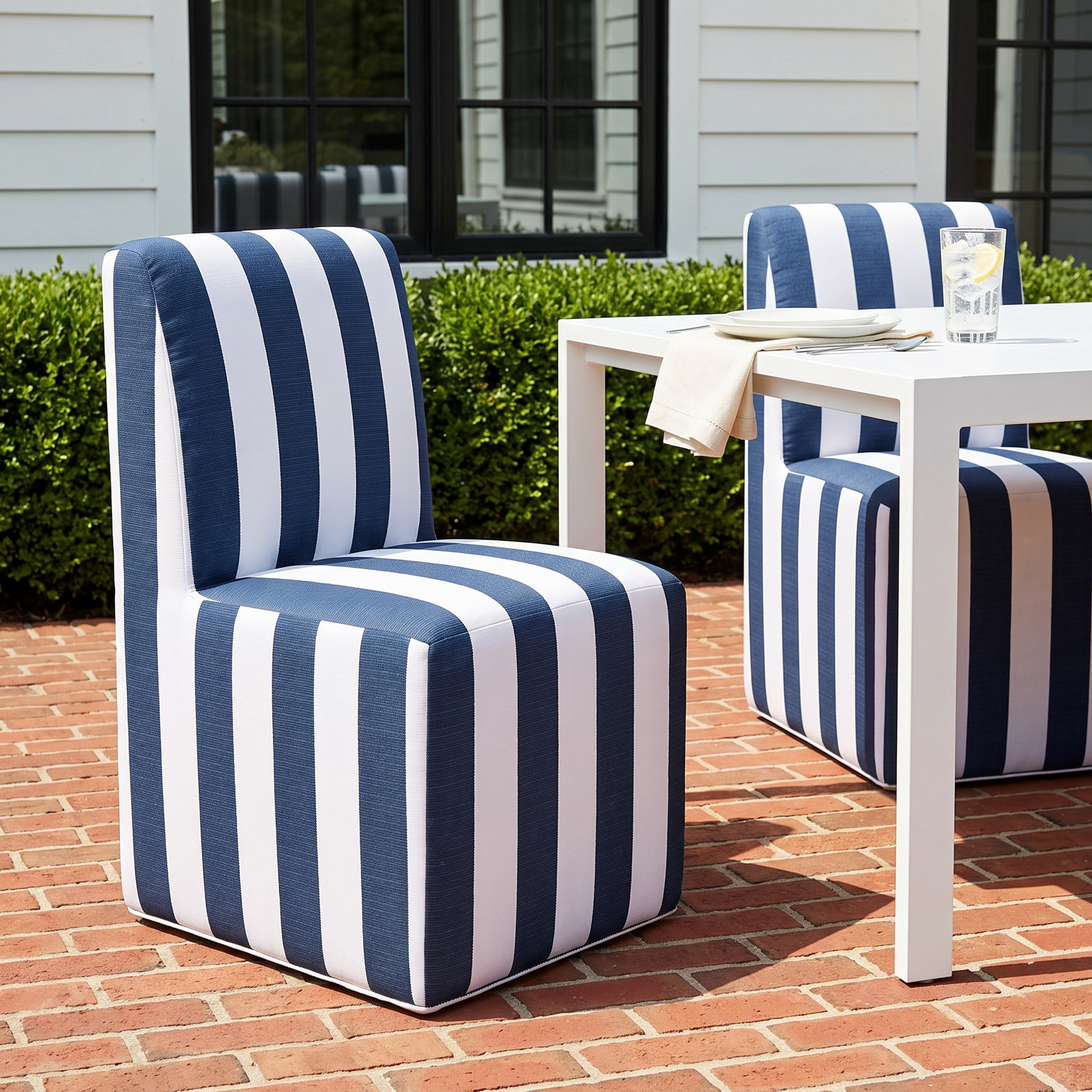 Eliana Sunbrella® Patio Dining Chair, Refuge Indigo