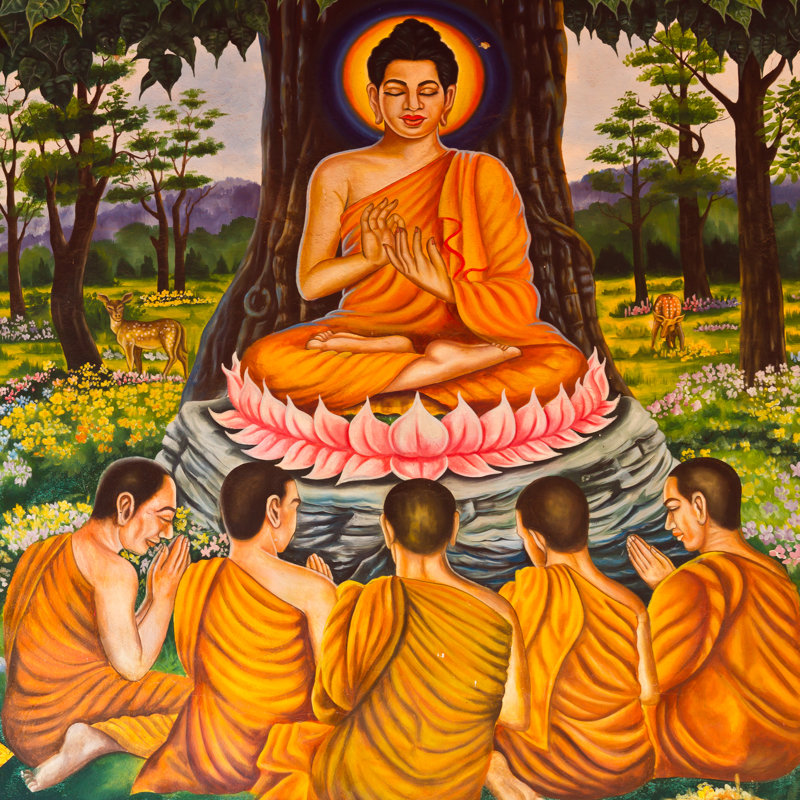 Venturia Buddha by Konmesa - Wrapped Canvas Painting, 30cm H x 30cm W x 3.8cm D