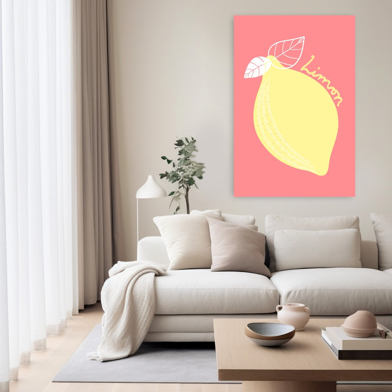 Art mural contemporain jaune, H 60 po x l 40 po