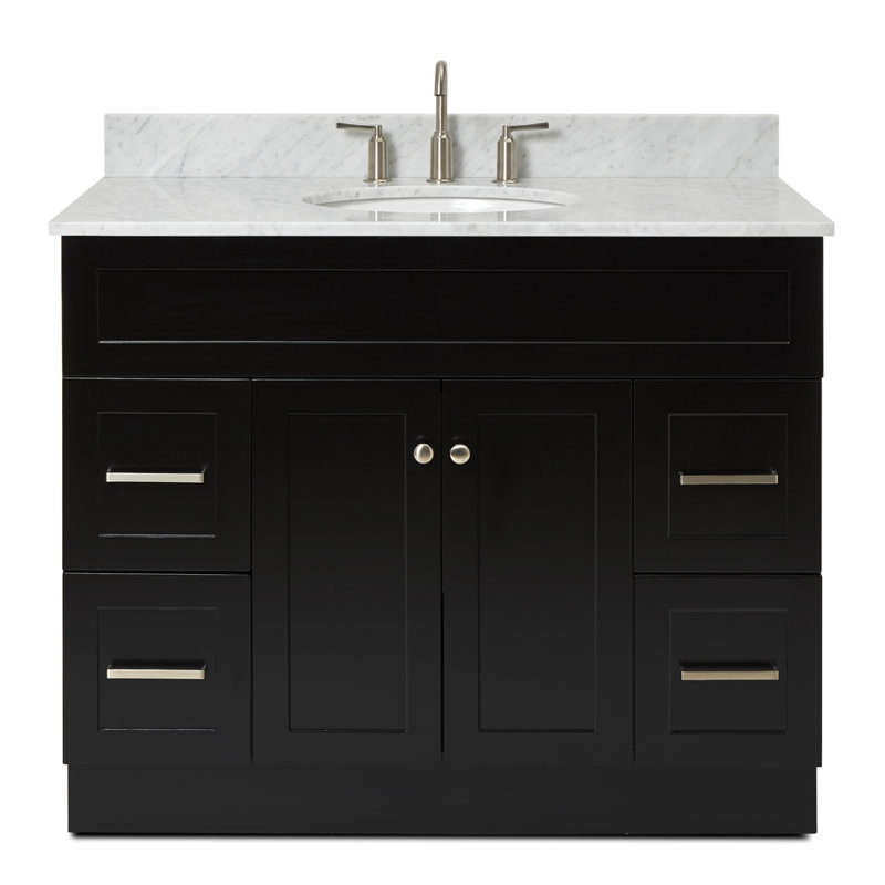 Ensemble de meuble-lavabo simple 43 po Partham, Noir