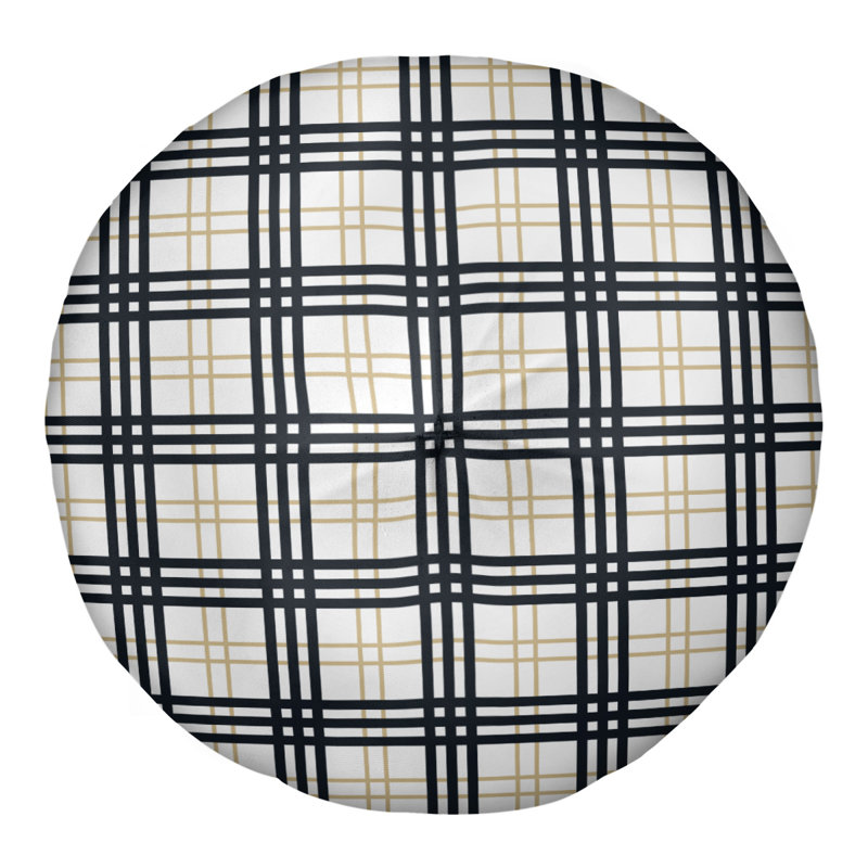Housse et insert pour coussin de luxe New York Fly Football, 26 po x 26 po, Blanc / vieil or / noir