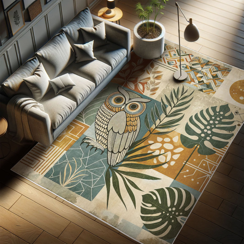 Machine Printed 177cm X 122cm Area Rug