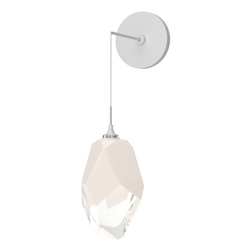 Chrysalis Steel Armed Sconce, White, 11.6" H x 6.1" W x 7.6" D, White