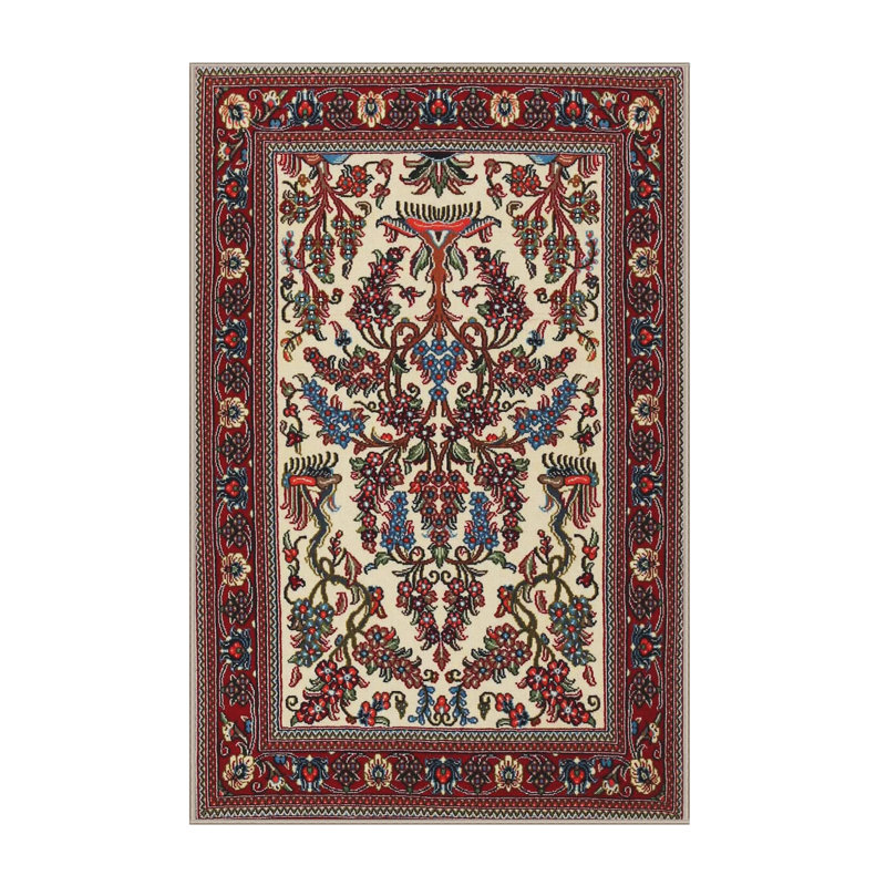 Tapis traditionnel rouge / beige Daelen, Rectangle 2 pi x 3 pi