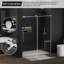 Porte de douche coulissante simple sans cadre de 56 à 60 po x H 75 po avec verre trempé transparent de 5/16 po (8 mm)-123244184