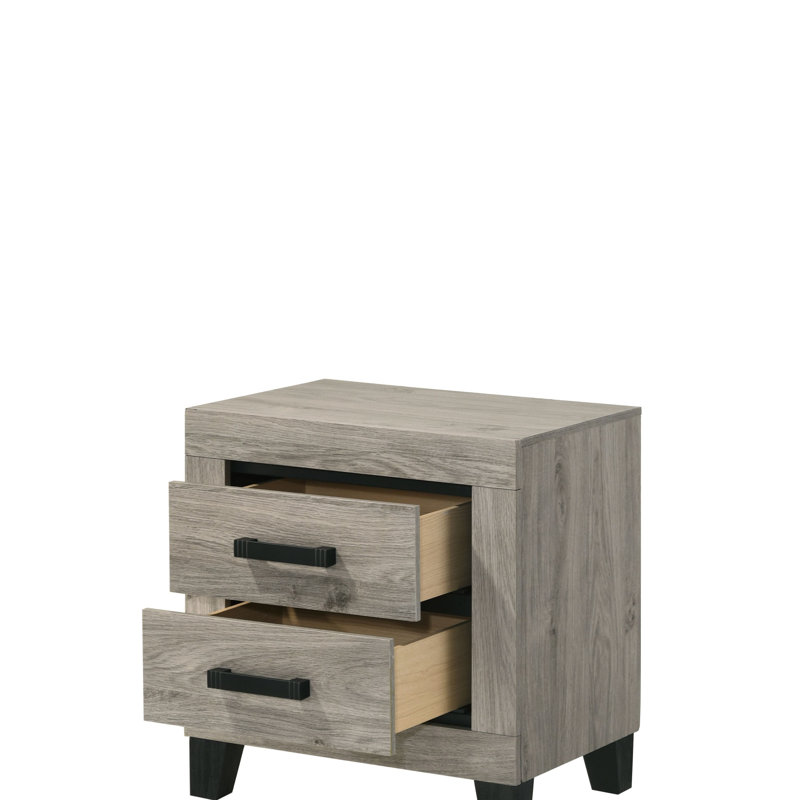 Table de chevet en bois avec plusieurs options de rangement et fabrication robuste