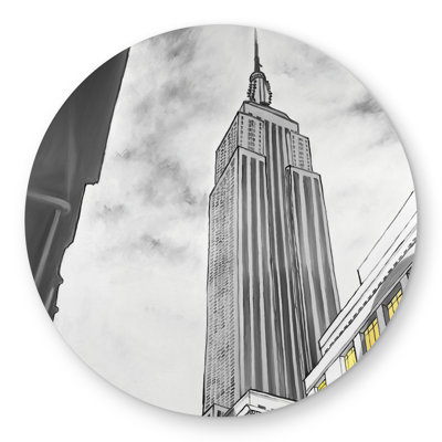 Outline of Empire State Building Rug | Illustrative Cities Decor