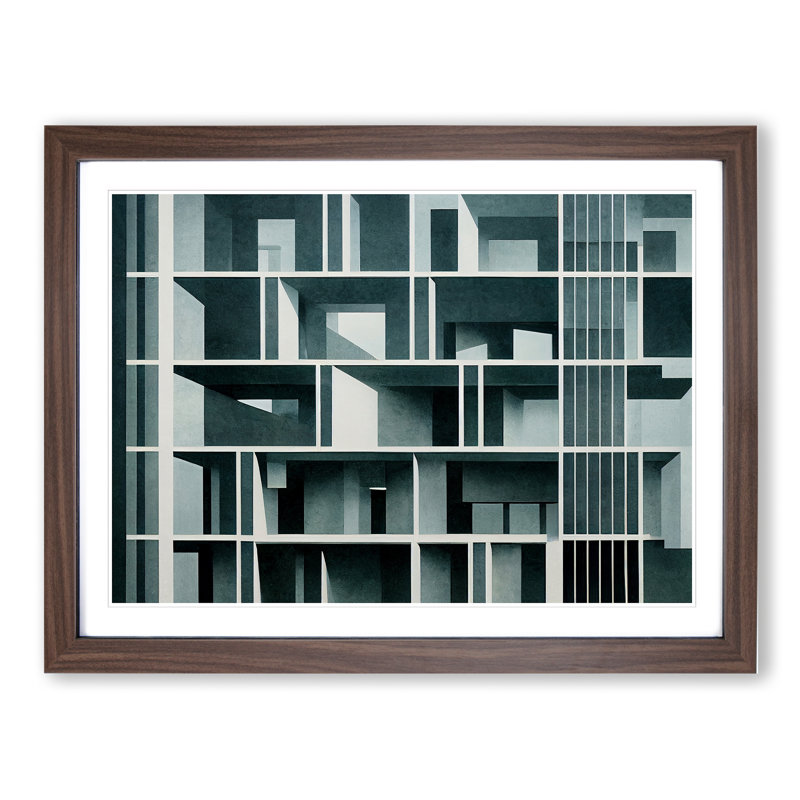 Architecture - Framed Print, 25cm H x 34cm W, Walnut Framed