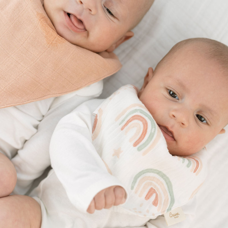 Parker 3-pc. Muslin Bib Set (rainbow/butterfly)