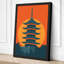 Pagoda at Sunrise Japandi - Wrapped Canvas-1197631332-1197631338