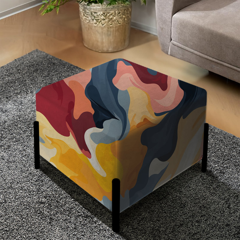 Artistic Expression - Camouflage Square Ottoman