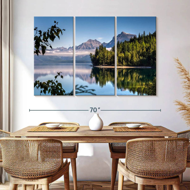 Ciel bleu sur le lac Mcdonald, H 42 po x l 65 po