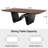 Claraville 78.74" Luxury Rectangle Dining Table with Metal Base for 8-10
