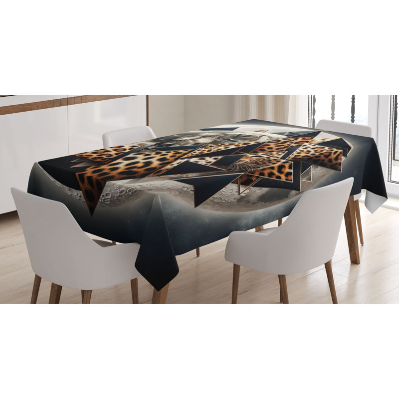 Lashema Rectangle No Pattern Microfiber Tablecloth, 84" x 60"