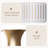 Medhansh White and Gold Floor Vase, Large Metal Floor Vase with Embossed Stripe Pattern, Antique White Finish (Set of 3)