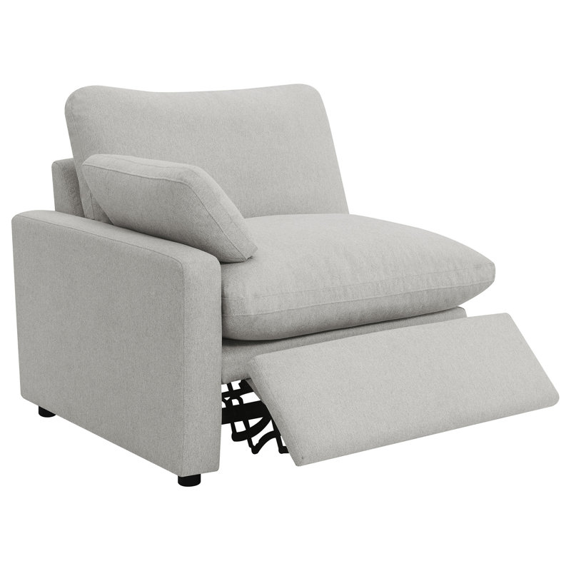 Causeuse inclinable électrique Hollander, Grey Polyester, 86" W