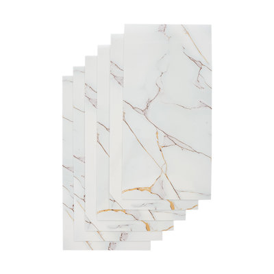 10Pcs Self-Adhesive Marble Pattern Wall Tile Stickers