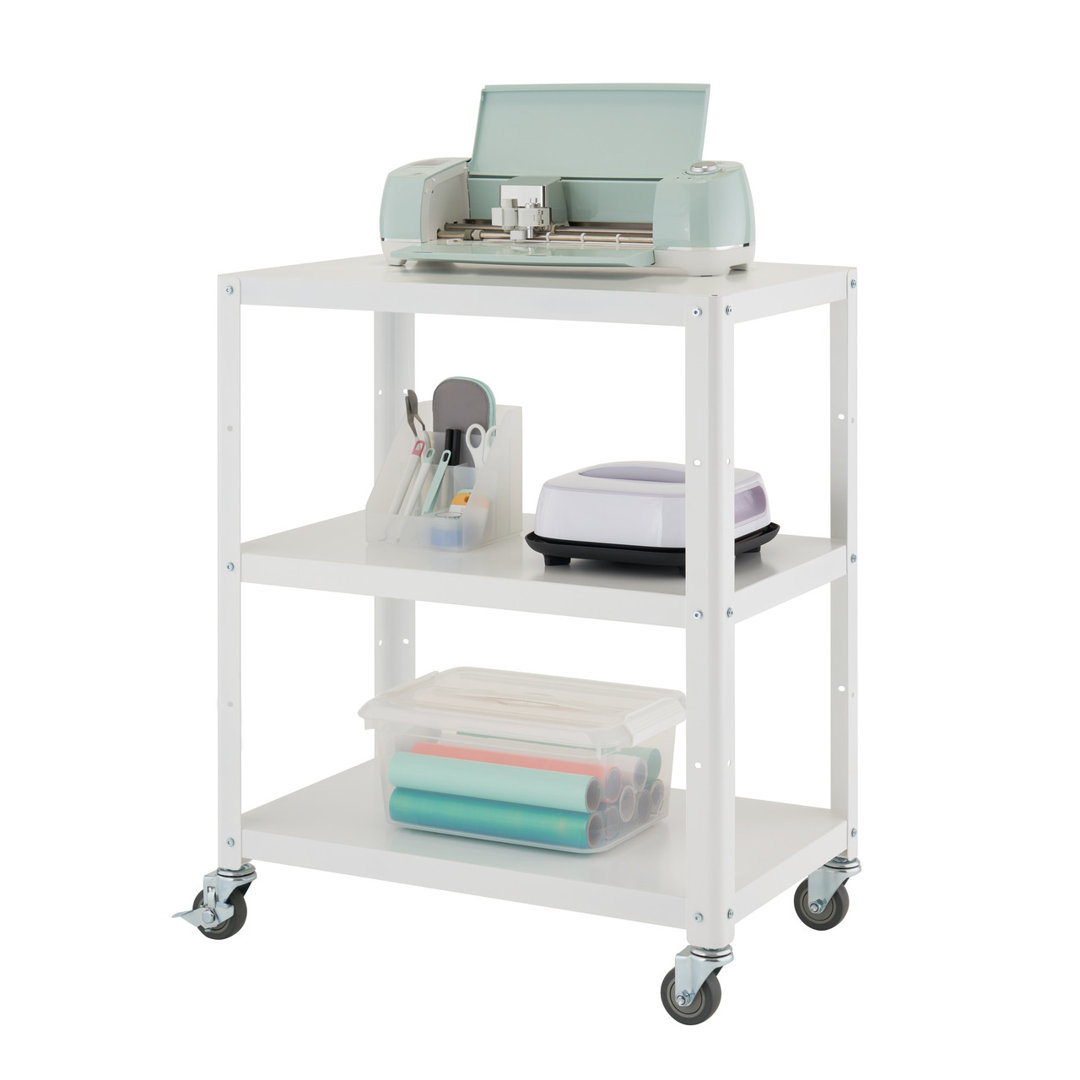 TRINITY 30 in. 3-Tier Metal Utility Cart w/ Wheels Trinity 