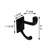 Double Coat Wall Mount Hooks 4" Jacket Hanger