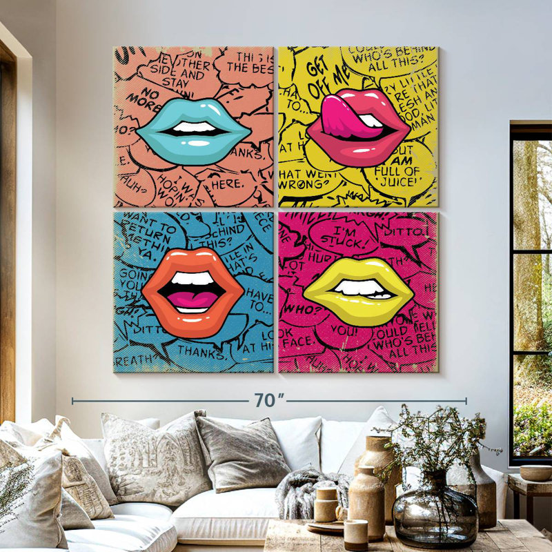 Shuttleworth Comic Lips, 57" H x 57" W