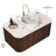 Meuble-lavabo mural avec tiroir, vasque de salle de bain avec lavabo, pré-assemblé
