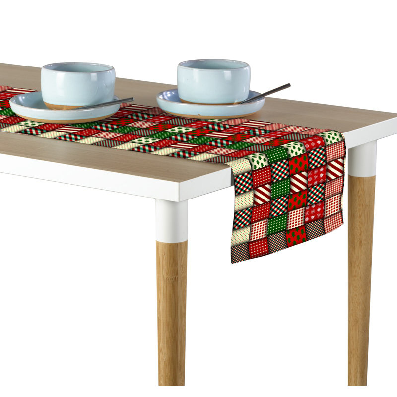 Johns Christmas Quilt Table Runner, 14" W x 108" L