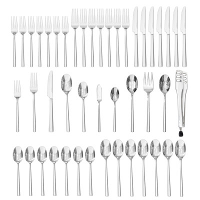 46-piece Silverware Set With Serving Utensils