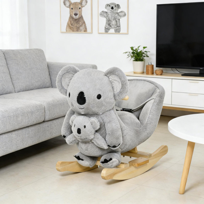 Cheval à bascule en forme de koala, cheval à bascule pour enfants