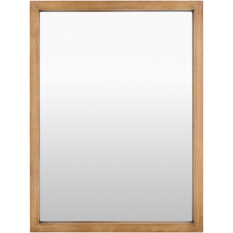Rectangle Manufactured Wood Accent Mirror, 40" x 30", Antiqued Brown