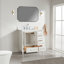 Ensemble de meuble-lavabo simple autoportant 36 po avec 2 poignées entièrement assemblé