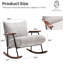 Chaise berçante grise pour salon avec structure en métal robuste et structure stable-2040944150