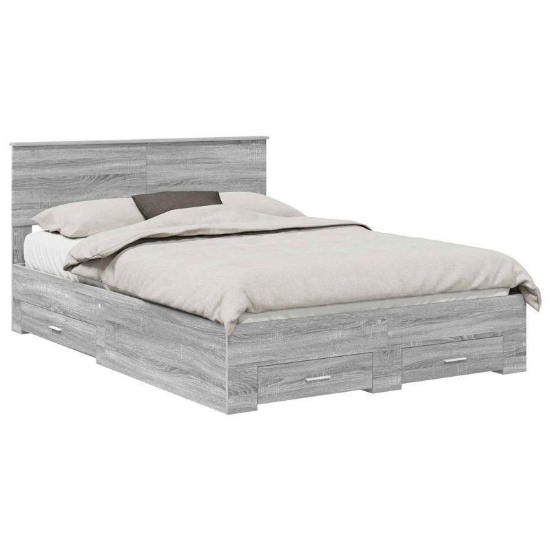 Bed, Kingsize (5'), Grey Sonoma