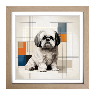 Shih Tzu Bauhaus No.1 1 Piece Single Picture Frame Wall Art
