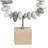 Cecel Metal Circular Stone Abstract Decorative Gray Sculpture with Brown Wooden Base-1156401400