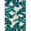 Tapis lavable bleu à motif de feuille d'arbre vert-472830671