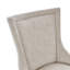 Chaises de salle à manger rembourrées couleur crème intense, avec dossier haut et pieds en bois massif-47986836