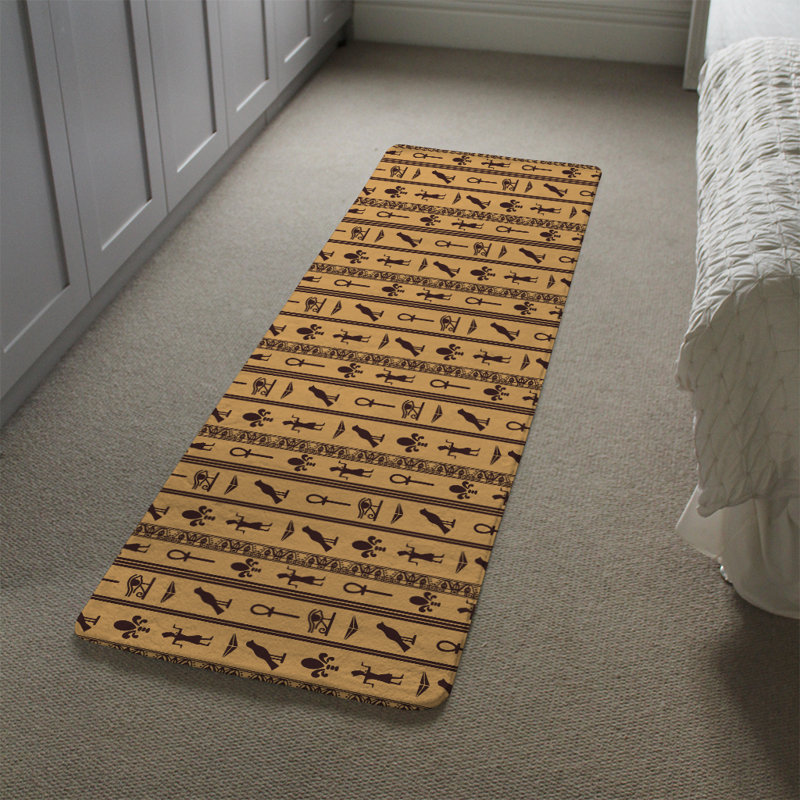 Lagrone Runner 68 cm x 235 cm Floral Shaggy Area Rug