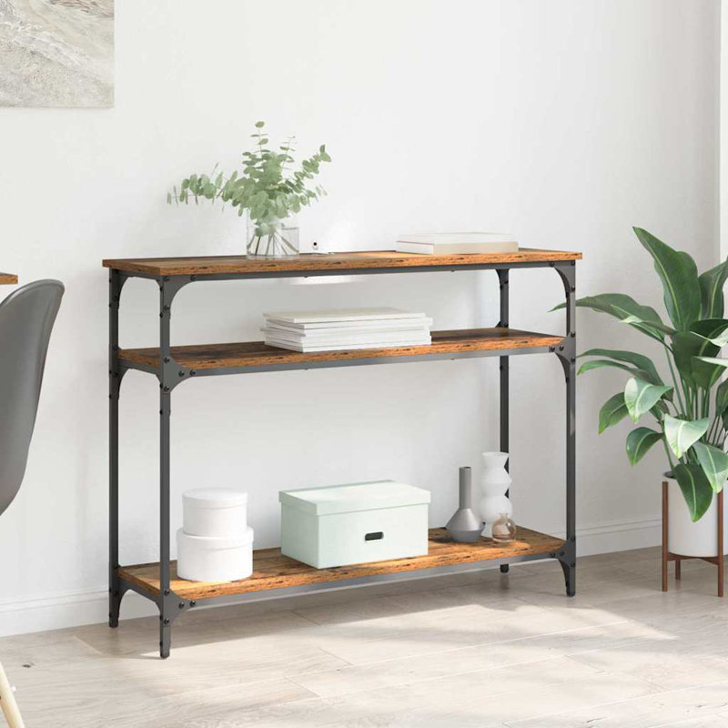 Console Table, Old Wood, 75cm H x 100cm W x 29cm D