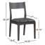 Chaise d'appoint en cuir véritable noir Daphnee
