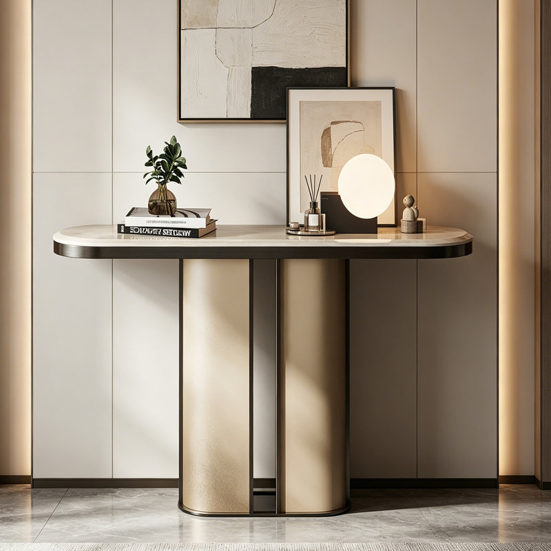 Console Modern Light Luxury, 34.6" H x 47.2" W x 11.8" D